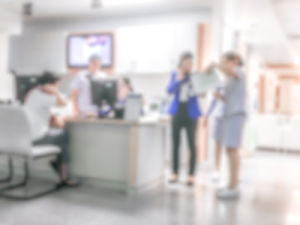 Hospital Staff is in the Hospital Hallway