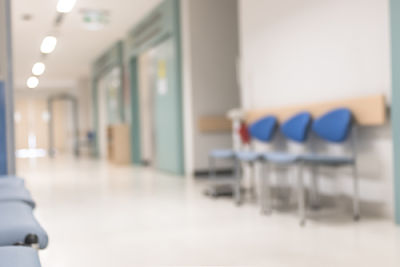 Hallway Hospital with seating area
