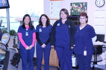 Cardiac Rehabilitation Staff smiling. There is four females